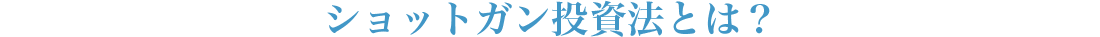 ショットガン投資法とは？